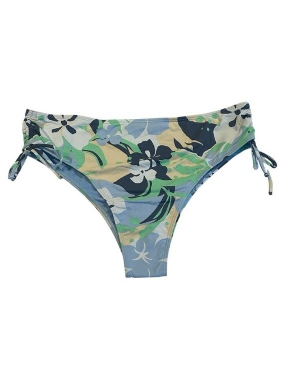 Roxy Women's XL Bikini Bottoms Printed Beach Classics Hipster Side Ties Blue‎